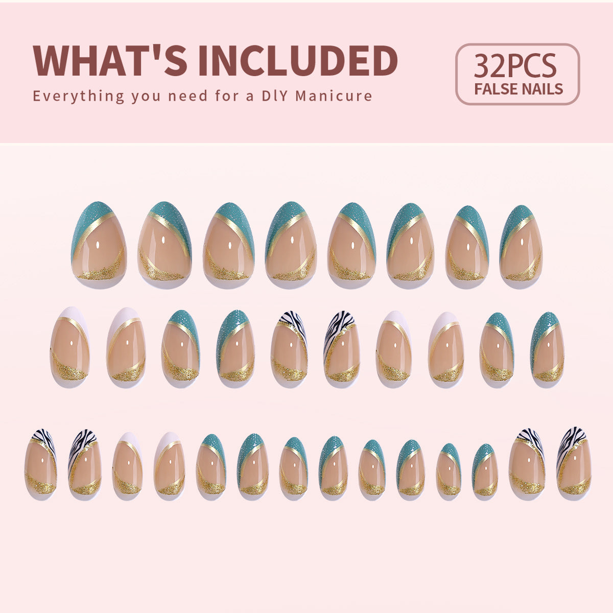 Gel Press On Nails 16 Sizes-32 Pcs Kit X004Q1OWIL
