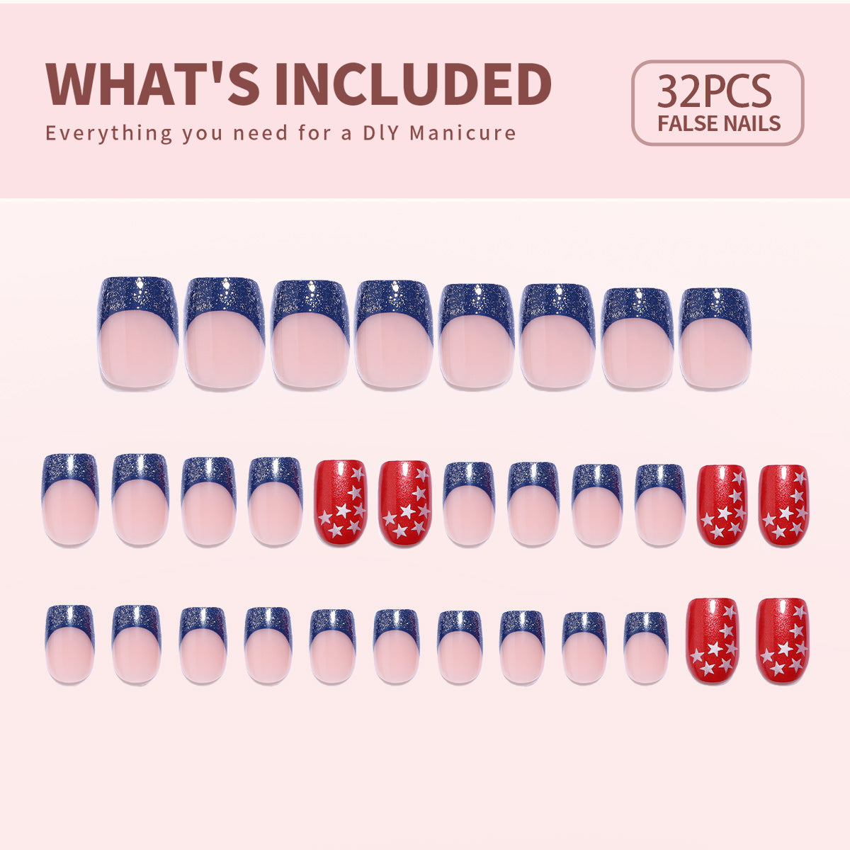 Sale Gel Press On Nail 16 Sizes-32 Pcs Kit CUC2401
