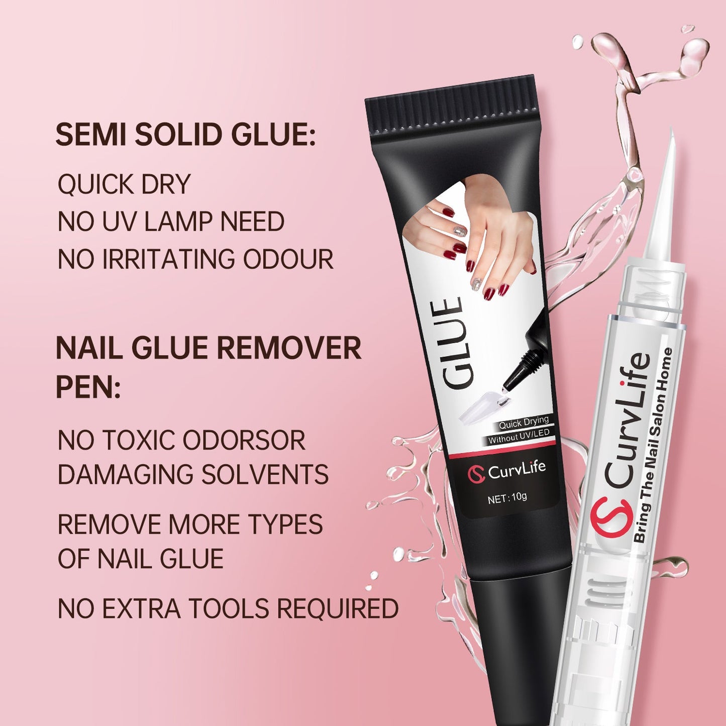 2g × 5pcs Semi-Solid Nail Glue Kit