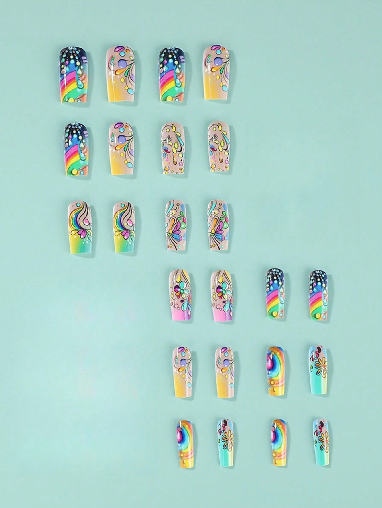 24pcs/Set Press On Nail CUJ412201
