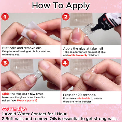 Semi solid glue New Upgrade Super Strong Quick drying with remover kit