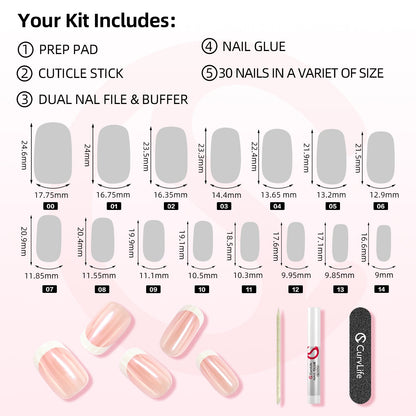 15 Sizes-30 Pcs Acrylic Press on nails X0046ZVDHF