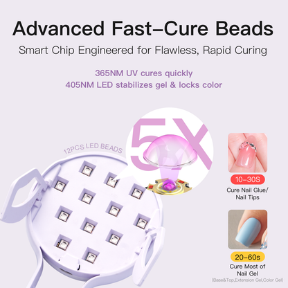 Portable UV nail curing lamp