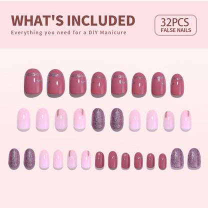 Gel Press On Nails 16 Sizes-32 Pcs Kit X004Q1LDZV