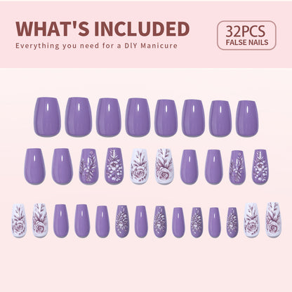 Gel Press On Nails 16 Sizes-32 Pcs Kit X004LBSWWN