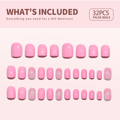 Gel Press On Nails 16 Sizes-32 Pcs Kit X004PR30JD
