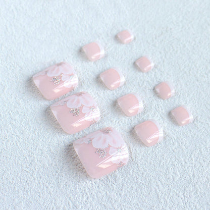 Sale Press On Toe nails Set 24 Pcs-12 Sizes /set X-0063