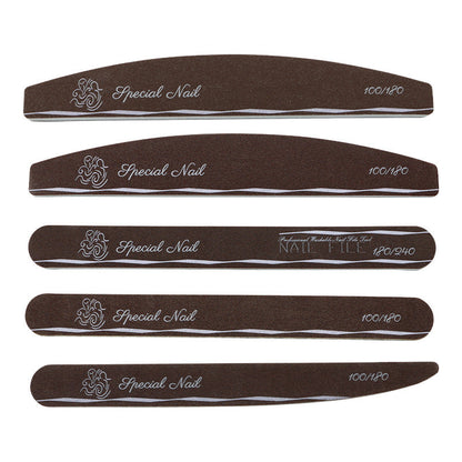 5 PCS  Nail File Set - Includes Sponge File. Emery File. and Wooden File for Manicures
