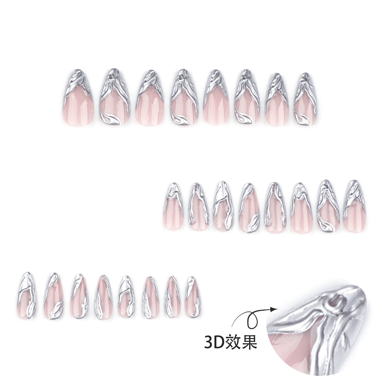 24pcs/Set Press On Nails JP3326