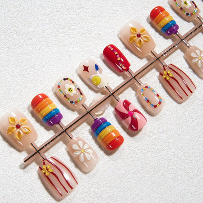 15 Sizes-30 Pcs 3D Press On nails TK3D-T602
