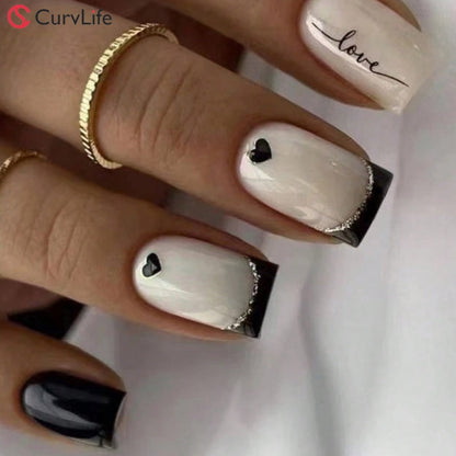 15 Sizes-30 Pcs Acrylic Press On Nails W444